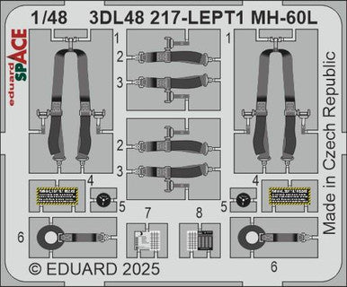 Eduard 3DL48217 1/48 MH-60L SPACE SPACE for ICM Kit