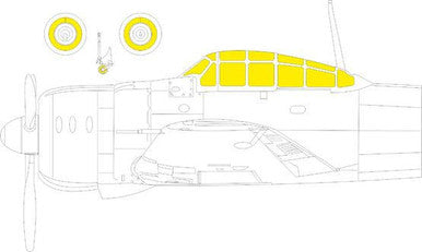 Eduard EX937 1/48 Mask A6M2b TFace Canopy Mask Set for Academy