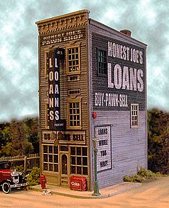 Bar Mills 442 HO Scale Honest Joe's Pawn & Loan -- Kit - 4 x 5" 10.1 x 12.7cm