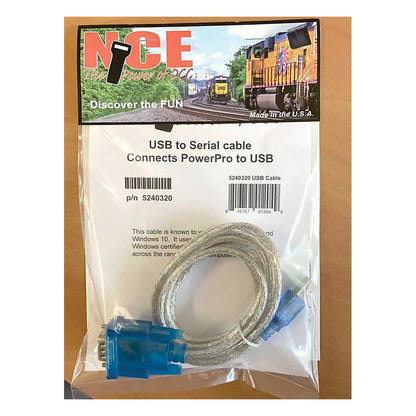 NCE Corporation 320 All Scale USB to Serial Cable for Power Pro -- 6' 1.8m Long