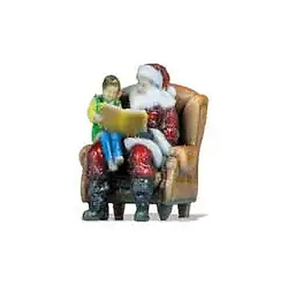 noch 10702 ho scale santa claus and boy on lap color 3d print