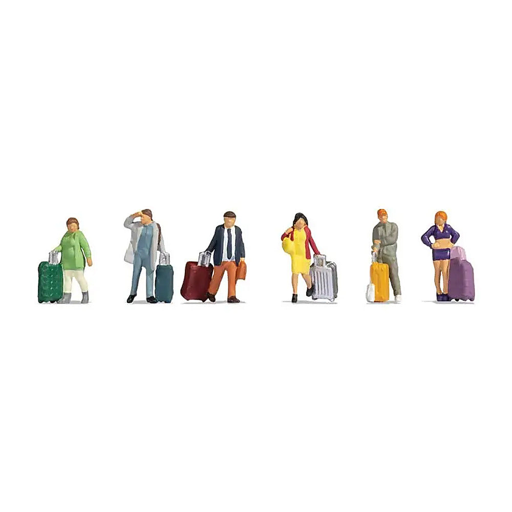 noch 15223 ho scale travelers with luggage pkg6