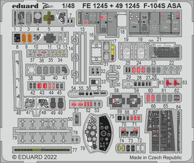 Eduard FE1245 1/48 F-104S ASA for Kinetic Photo Etch Detail Set