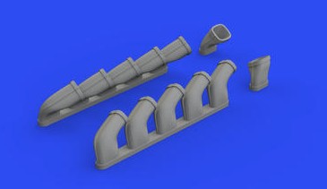 Eduard 648618 1/48 Aircraft- IL2 Exhaust Stacks for ZVE (Resin)