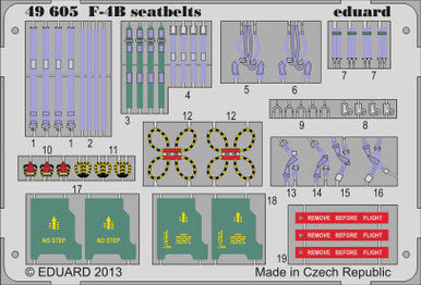 Eduard 49605 1/48 Seatbelts F-4B for Academy (Pre-Painted)