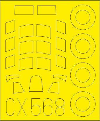 Eduard CX568 1/72 Paint Mask for ARMA HOBBY Hurricane Mk.IIc