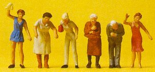 Preiser 14148 HO Scale People Working Figures Standing At Window