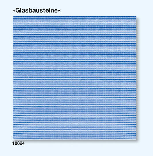 Preiser 19624 HO Scale Clear Glass Brick Wall Sheets Kit (3)