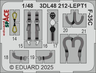 Eduard 3DL48212 1/48 F-35C SPACE SPACE for TAMIYA Kit