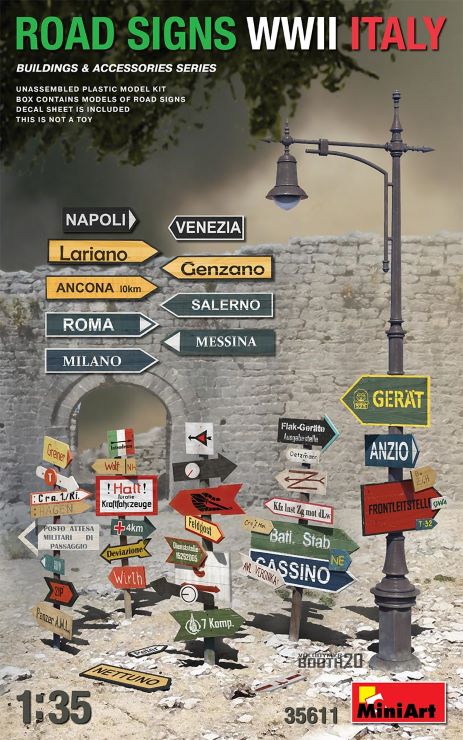 Miniart Models 35611 1/35 WWII Italy Road Signs