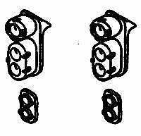 Details West 103 HO Scale Headlight Sets - SP - Pyle Lights, Post-1958 Units (8)