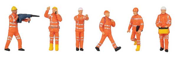 Faller 151851 HO Scale Modern Tunnel Construction Workers -- pkg(6)