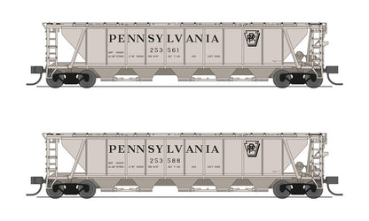 Broadway Limited 7253 N H32 Cvd Hopper Prr 2Pk B Gray
