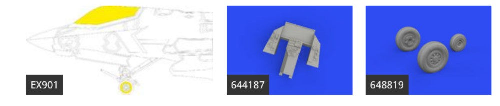 Eduard 644195 1/48 Aircraft- F35B LooKplus for ITA (Mask, Photo-Etch & Resin)