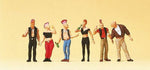 Preiser 10473 HO Scale Pedestrians Punk Rockers pkg(6)