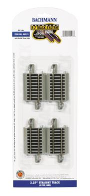 Bachmann 44513 HO 2-1/4” Straight Nickel Silver Track (4/Cd)