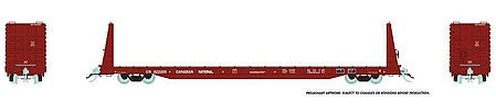Rapido Trains 147003 HO Scale CN Flatcar Brwn 6-Pack