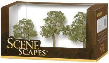 Bachmann 32008 HO Scale Elm Trees - SceneScapes(TM) -- 3 to 4" (3)