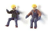 Custom Finishing 7036 HO Scale (Unpainted Metal Kit) - Seated Operators (6)