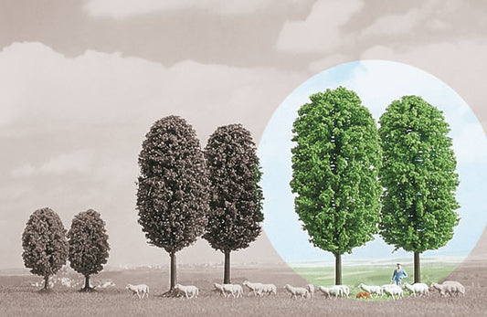 Busch 6165 A Scale Deciduous Trees -- 5-11/16" 14.5cm Tall pkg(2)