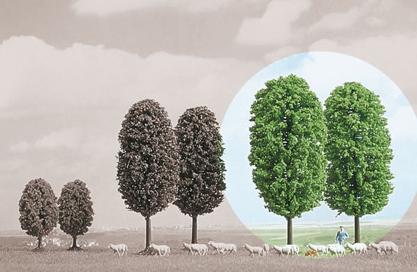 Busch 6165 A Scale Deciduous Trees -- 5-11/16" 14.5cm Tall pkg(2)