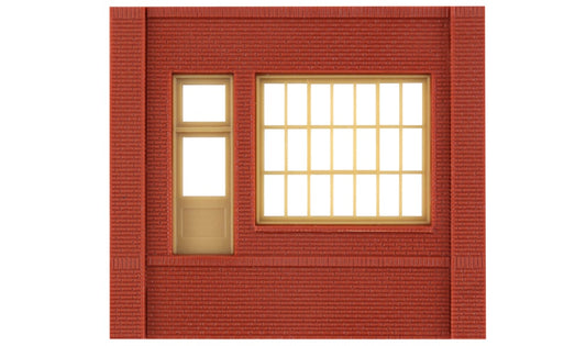 Design Preservation Models 30172 HO Scale Modular Building System(TM) -- Dock Level Wall Sections w/Steel Sash Entry - Kit