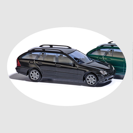 Busch 89136 HO Scale Mercedes-Benz C-Class Wagon, Black