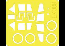 Eduard EX088 1/48 Mask P-40B/C for Academy/Hobbycraft Canopy Mask Set