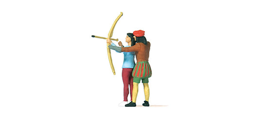 Preiser 28219 HO Scale Archery Instructor with Student Figures pkg(2)