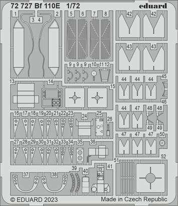 Eduard 72727 1/72 Bf 110E for Eduard Photo Etch Detail Set