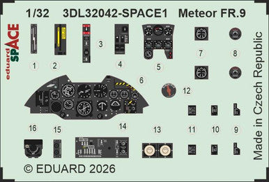 Eduard 3DL32042 1/32 Meteor FR.9 SPACE SPACE for REVELL