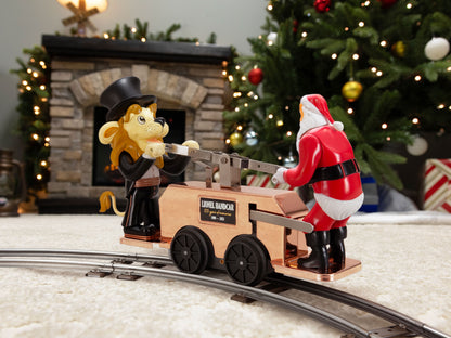 Lionel 6-2535160 O Gauge Lenny/Santa Handcar - Bronze
