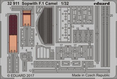 Eduard 32911 1/32 Sopwith F1 Camel for Wingnut Wings (Pre-Painted)