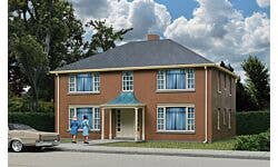 Walthers Cornerstone 933-3781 HO Four-Unit Brick Apartment Kit