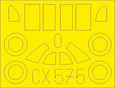 Eduard CX575 1/72 Mask la-5 Early for Clear Prop Canopy Mask Set