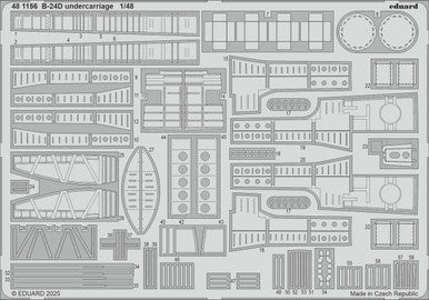 Eduard 481156 1/48 B-24D Undercarriage Photo Etched Set for HOBBY