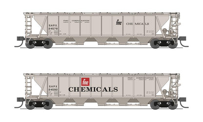 Broadway Limited 7265 N H32 Cvd Hopper Fmc Chem 2Pk