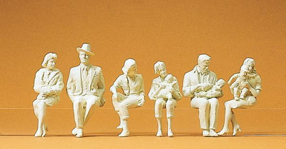 Preiser 45179 G Scale Unpainted Figures Seated Passengers