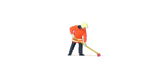 Preiser 28198 HO Scale German Fireman Sweeping Figure