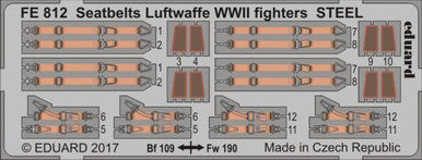Eduard FE812 1/48 Seatbelts Luftwaffe WWII Fighters Steel
