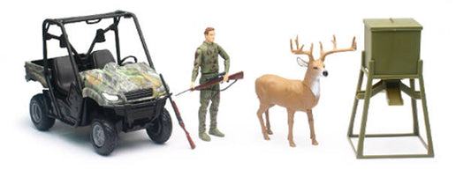New Ray SS-76466-B 1/12 Deer Hunting Playset with ATV