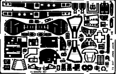 Eduard 72247 1/72 Jack for HSG Photo Etch Detail Set
