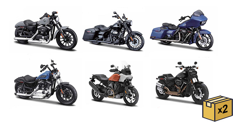 Maisto 31360AQ-CASE 1/18 Scale Harley-Davidson Series 43 Twelve-Piece Case