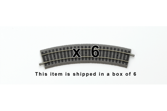 Piko 55411 HO Scale Roadbed Curved Track R1/30, Box of 6