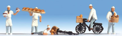 Noch 15053 HO Scale Bakers w/Accessories -- pkg(5)