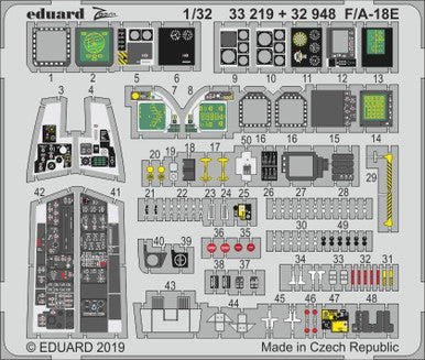 Eduard 32948 1/32 F/A-18E Interior for Revell (Pre-Painted)