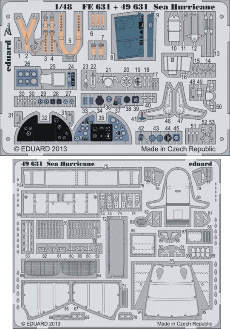 Eduard 49631 1/48 Aircraft- Sea Hurricane for ITA (Painted Self Adhesive)