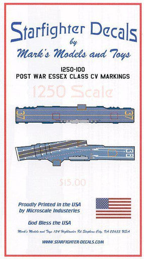 Starfighter Decals 1250100 1/1250 Post War US Essex Class CV Markings