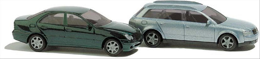 Busch 8346 N Scale Audi A4 Avant & Mercedes C-Class, 2-Pack