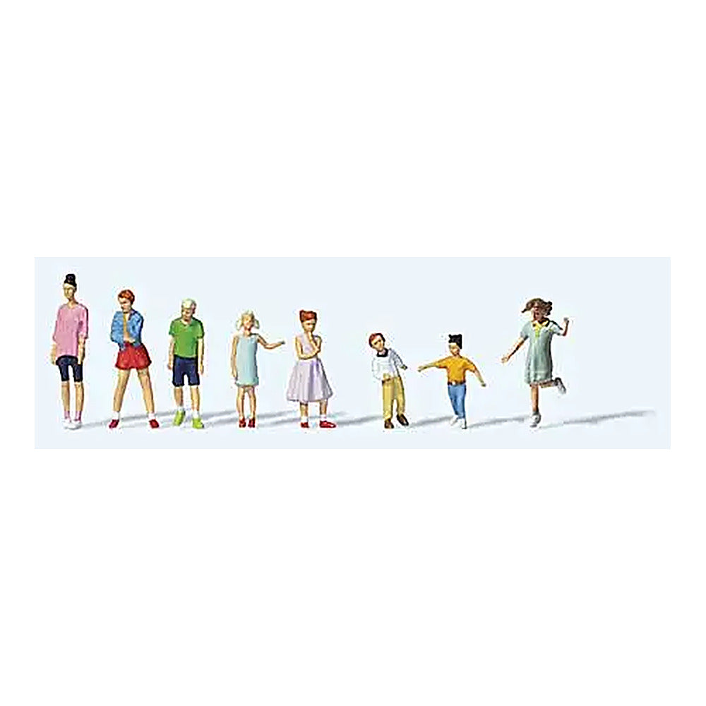preiser 10766 ho scale youths and children pkg8